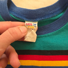 Load image into Gallery viewer, Vintage Green Striped Tee 3t
