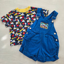 Load image into Gallery viewer, Vintage Mickey Mouse Shortalls Set 3t/4t
