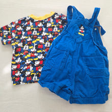 Load image into Gallery viewer, Vintage Mickey Mouse Shortalls Set 3t/4t
