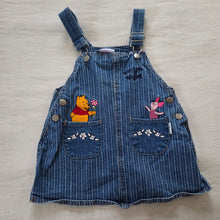 Load image into Gallery viewer, Vintage Pooh &amp; Piglet Denim Skirtall 3t
