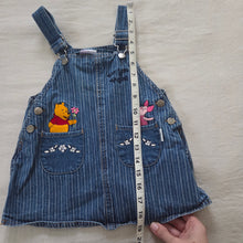 Load image into Gallery viewer, Vintage Pooh &amp; Piglet Denim Skirtall 3t
