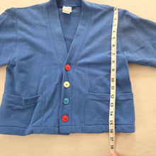 Load image into Gallery viewer, Vintage 100% Cotton Blue Cardigan 4t
