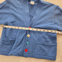 Load image into Gallery viewer, Vintage 100% Cotton Blue Cardigan 4t
