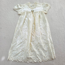 Load image into Gallery viewer, Vintage Christening Floral Eyelet Dress 0-3 months

