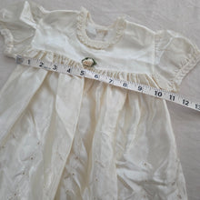 Load image into Gallery viewer, Vintage Christening Floral Eyelet Dress 0-3 months
