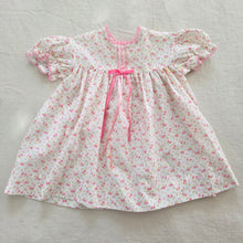Load image into Gallery viewer, Vintage White &amp; Pink Floral Dress 6-12 months
