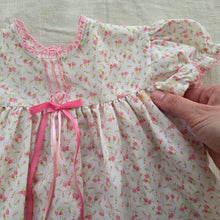 Load image into Gallery viewer, Vintage White &amp; Pink Floral Dress 6-12 months
