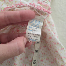 Load image into Gallery viewer, Vintage White &amp; Pink Floral Dress 6-12 months
