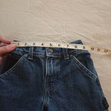 Load image into Gallery viewer, Vintage Black + Blue Jean Shorts 3t
