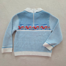 Load image into Gallery viewer, Vintage Cars Blue Knit Long Sleeve 9 months
