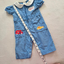 Load image into Gallery viewer, Vintage Cars Girly Blue Pantsuit 3-6 months
