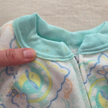 Load image into Gallery viewer, Vintage Bunnies + Clocks Footed PJs 0-3 months
