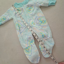 Load image into Gallery viewer, Vintage Bunnies + Clocks Footed PJs 0-3 months
