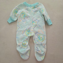 Load image into Gallery viewer, Vintage Bunnies + Clocks Footed PJs 0-3 months
