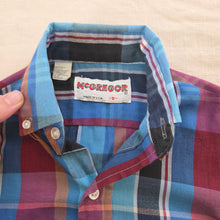 Load image into Gallery viewer, Vintage Gem Tone Plaid Buttondown Long Sleeve 5t/6
