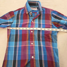 Load image into Gallery viewer, Vintage Gem Tone Plaid Buttondown Long Sleeve 5t/6
