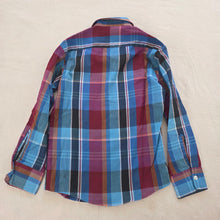 Load image into Gallery viewer, Vintage Gem Tone Plaid Buttondown Long Sleeve 5t/6
