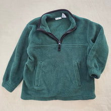 Load image into Gallery viewer, Vintage Green Fleece Quarter-zip Sweater 4t
