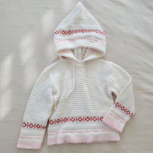 Load image into Gallery viewer, Vintage Girly Hooded Knit Sweater 12-18 months
