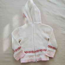 Load image into Gallery viewer, Vintage Girly Hooded Knit Sweater 12-18 months
