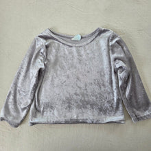Load image into Gallery viewer, Vintage Silver Crushed Velvet Long Sleeve 2t

