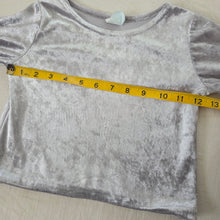 Load image into Gallery viewer, Vintage Silver Crushed Velvet Long Sleeve 2t
