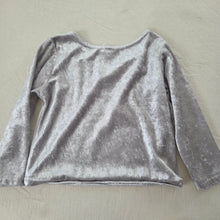 Load image into Gallery viewer, Vintage Silver Crushed Velvet Long Sleeve 2t

