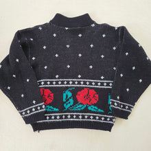 Load image into Gallery viewer, Vintage Rose Knit Sweater kids 6
