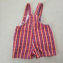 Load image into Gallery viewer, Vintage Guess Colorful Plaid Shortalls 12 months
