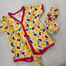 Load image into Gallery viewer, Vintage Sun/Ladybug Romper + Boots Set 6-9 months
