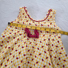Load image into Gallery viewer, Vintage Ladybug Gingham Full Circle Dress 4t
