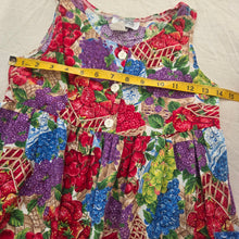 Load image into Gallery viewer, Vintage Fruit Basket Dress kids 10/12
