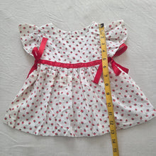 Load image into Gallery viewer, Vintage Strawberry Pattern Short Dress 18-24 months

