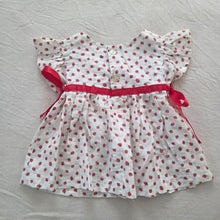Load image into Gallery viewer, Vintage Strawberry Pattern Short Dress 18-24 months
