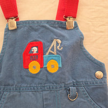 Load image into Gallery viewer, Vintage Tow Truck Overalls 12-18 months
