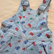 Load image into Gallery viewer, Vintage Transportation Cord Overalls 12-18 months
