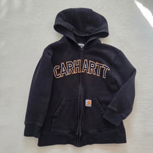 Load image into Gallery viewer, Carhartt Black Full-zip Hoodie kids 7/8
