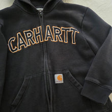 Load image into Gallery viewer, Carhartt Black Full-zip Hoodie kids 7/8
