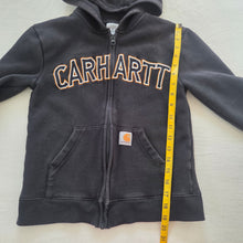 Load image into Gallery viewer, Carhartt Black Full-zip Hoodie kids 7/8
