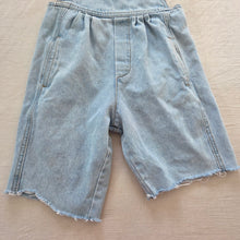 Load image into Gallery viewer, Vintage Guess Leather Patch Cutoff Shortalls kids 6
