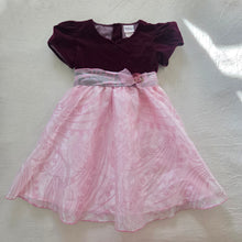 Load image into Gallery viewer, Vintage Velvet/Sheer Twirly Dress kids 8
