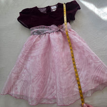 Load image into Gallery viewer, Vintage Velvet/Sheer Twirly Dress kids 8
