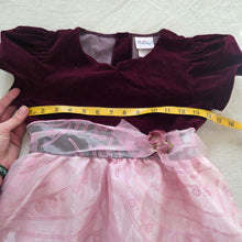 Load image into Gallery viewer, Vintage Velvet/Sheer Twirly Dress kids 8

