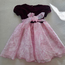 Load image into Gallery viewer, Vintage Velvet/Sheer Twirly Dress kids 8
