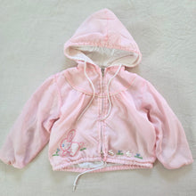 Load image into Gallery viewer, Vintage Bunny Pink Hooded Jacket 18 months
