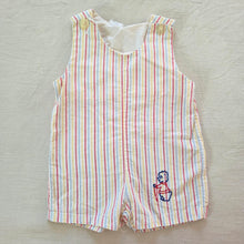 Load image into Gallery viewer, Vintage 60s Striped Bear Jon Jon 9-12 months
