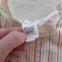 Load image into Gallery viewer, Vintage 60s Striped Bear Jon Jon 9-12 months

