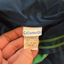 Load image into Gallery viewer, Vintage Navy Green Sailor Romper 3t
