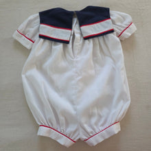 Load image into Gallery viewer, Vintage Sailboat Bubble Romper 6-9 months
