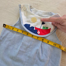 Load image into Gallery viewer, Vintage Sailboat Striped Romper 12-18 months
